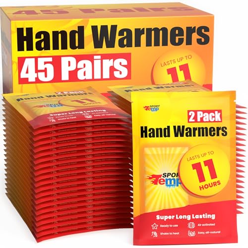 Hand Warmers - Up to 11 Hours of Heat, Super Long Lasting - Easy, All Natural - Air Activated, for Body, Hands & Toes - Odorless Hot Hand Warmer - Sport Temp
