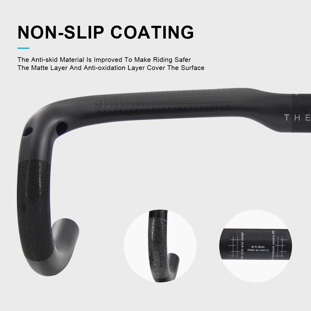 Alfa Pasca Carbon Handlebars Road Bike Drop HandleBars 31.8 Canbon Areo Drop Handle Bar bike components & parts Lightweight 3K Matte 400/420/440mm