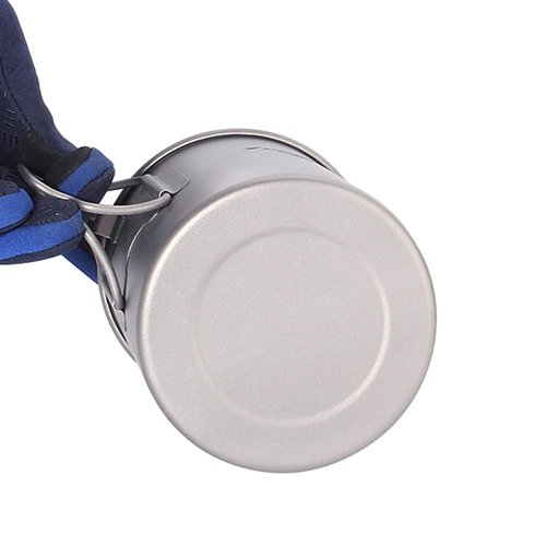 HUIOP Titanium Pot, 750ml/900ml/1100ml Ultralight Titanium Pot Water Mug Cup with Lid and Foldable Handle Outdoor Camping Cooking Picnic