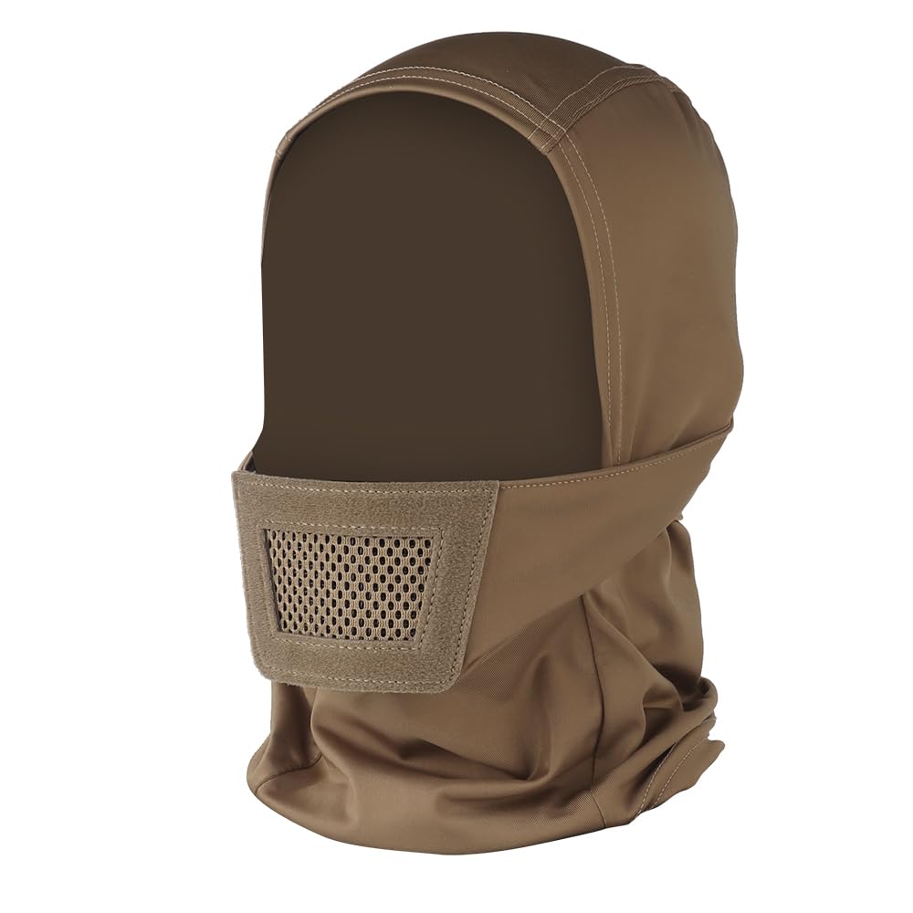 Full Face Mask Balaclava, Tactical Mask Hood Headgear,Combine with Helmet/Airsoft Mask