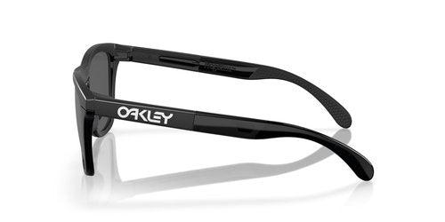 Oakley OO9284A Frogskins Range Low Bridge Fit Round Sunglasses, Matte Black/Black Ink/Prizm Black, 55 mm