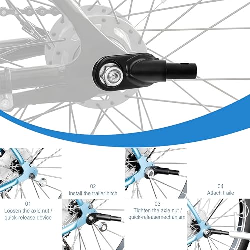 Universal Bike Trailer Hitch Connector for Kid Pet Cargo Trailers
