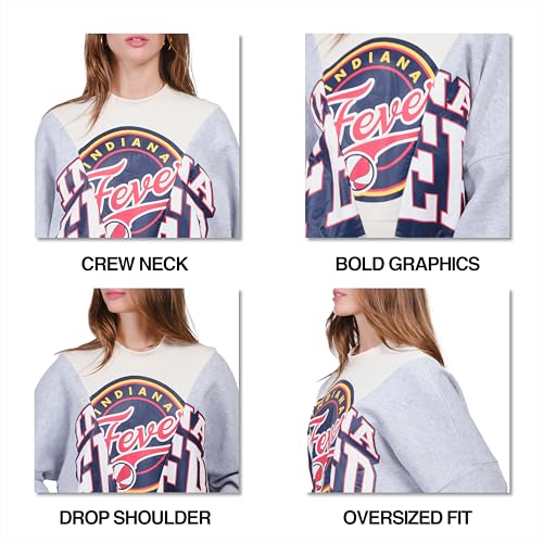 Women's WNBA Official Super Soft Showtime Crew Sweatshirt - Heather Gray Small - Vegas Aces