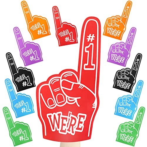 Giant Foam Finger 18 Inch Bulk Pack of 24 - Sports Cheerleading Hand