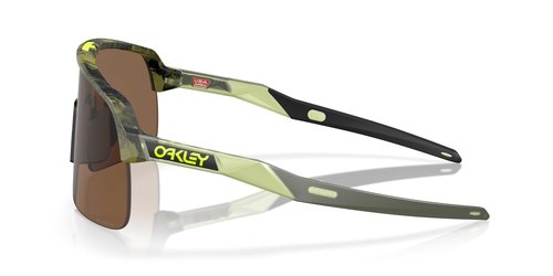Oakley Men's OO9463A Sutro Lite Low Bridge Fit Rectangular Sunglasses, Matte Transparent Fern Swirl/Prizm Bronze, 39 mm