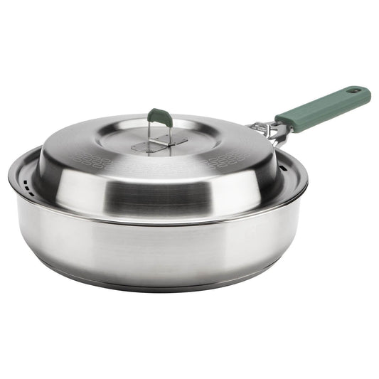 Gerber Gear ComplEAT Saute Pan - Portable Outdoor Saute Pan with Stainless Steel Construction - Premium Camp Cookware - Features Detachable Handle