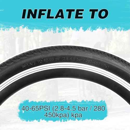 MEGHNA Bike Tire 20/24/26 x 1.75 inch Mountain Bike Tire with Bike Tire Lever Foldable Tire Replacement for BMX Freestyle Kids Bike Folding Bike Cruiser Bike