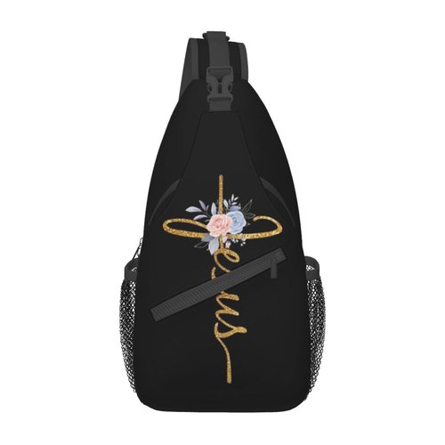 MANQINF Jesus Sling Bag,Casual Crossbody Backpack Shoulder Chest Bag for Women Men Travel Hiking Daypack