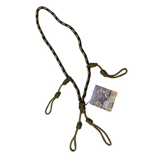 HuntEmUp Ultimate Camo Rope Call Lanyard - Duck Call Goose Call Lanyard - Duck Hunting Lanyard - Single Rope 4 Loop - Suitable for 3 or 4 Calls