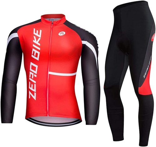 Men's Breathable Long Sleeve Cycling Jersey - Soft Polyester for Outdoor Sports
