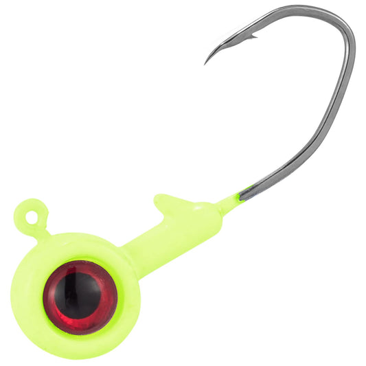 Dr.Fish 10 Pack Crappie Jig Freshwater Fishing Jig Head Crappie Fishing Bass Trout Panfish Bluegill Hook Lure Sickle Hook 1/16oz Chartreuse