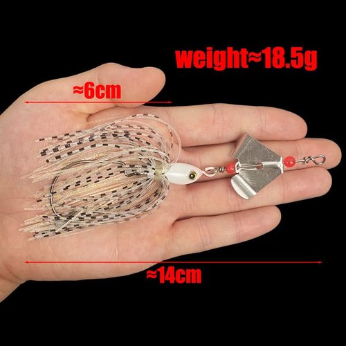 Spinnerbait Fishing Lures Kit Spinner Baits Set-6pcs Bass Fishing Buzzbait Spinnerbait Multicolor Bass Trout Salmon Metal Spinner Baits Chatterbaits Swim Jigs for Freshwater Saltwater Fishing