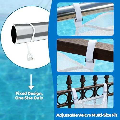 Poolside Mesh Storage Bags 1 Pack - Adjustable Straps Above Ground Pool Organizer