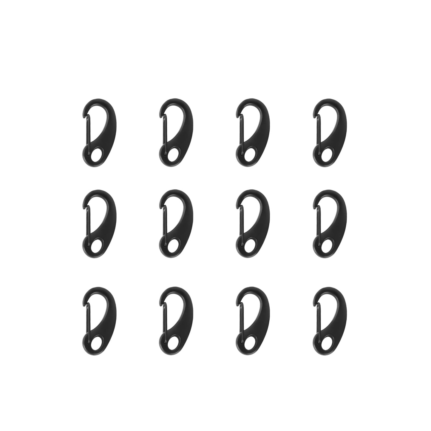 12 Pack Carabiner Clips Spring Snap Hook Buckle Clasps for Flag Poles, Marine, Ropes, Dog Leashes, Hiking (0.97inch/24.8mm)