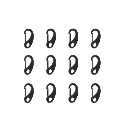 12 Pack Carabiner Clips Spring Snap Hook Buckle Clasps for Flag Poles, Marine, Ropes, Dog Leashes, Hiking (0.97inch/24.8mm)