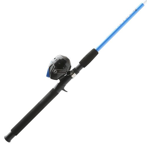 Shakespeare Tiger Spincast Reel and Fishing Rod Combo, 6'6" 2-Piece Rod, Tubular Fiberglass Rod Blank Construction, Comfortable and Durable EVA Handle