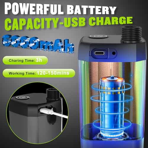 Portable Camping Shower with 6000mAh Battery - Grey