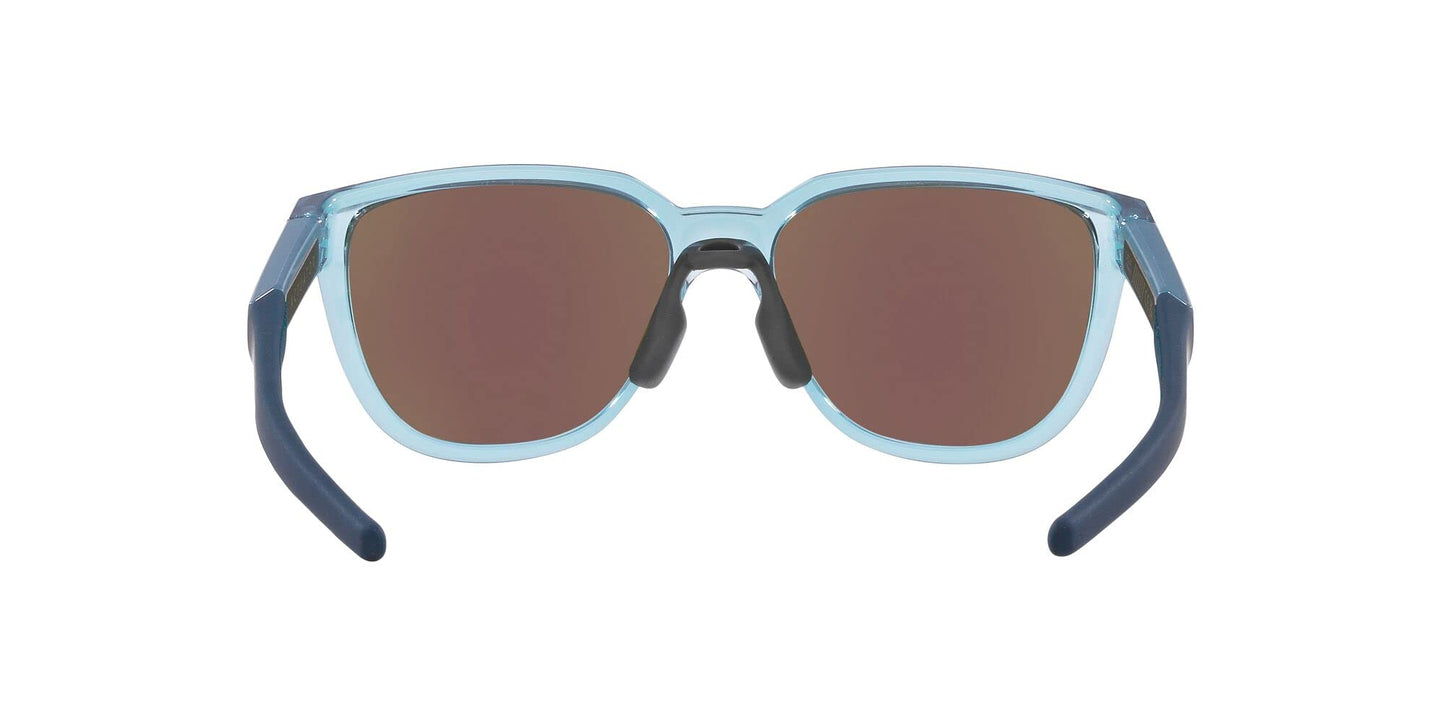 Oakley Men's OO9250A Actuator Low Bridge Fit Rectangular Sunglasses, Transparent Stonewash/Prizm Sapphire, 57 mm