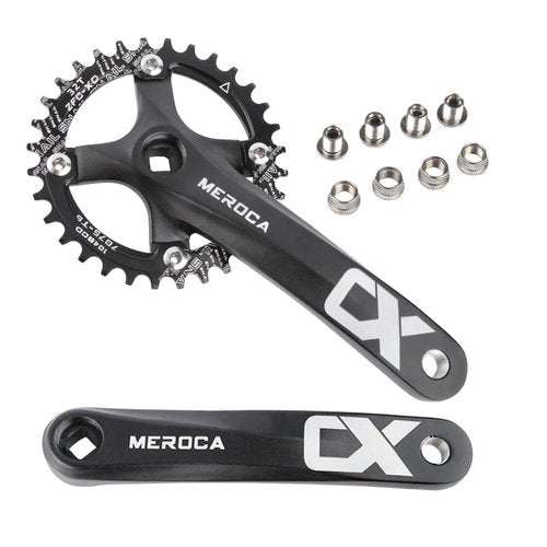 Suprwin Square Taper Crankset | Mountain Bike Bicycle Crankset |Narrow Wide Chainring 170mm Crank Arm | Suitable for Single Speed Chains & Pedals | Compatible with 8/9/10/11 Speed Bikes (32T)