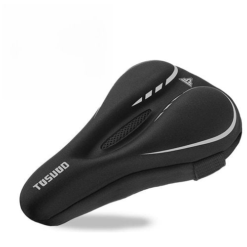TOSUOD Bike Seat Cover Gel Padded Bicycle Seat Cover for Men Women Narrow Bike Seat Cushion Comfort Foma Bicycle Seat Cushion for Outdoor & Indoor(11"x7")