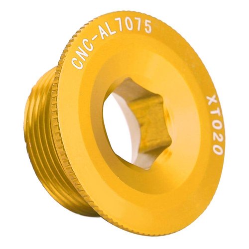 Ymiko Crankset Arm Bolt, 105 Crank end and Spare Parts Bolt dust Covers Gold crankset m20 Bolts 2 Fixing Tension ii preload m582 arm Cycling Screw (Gold)
