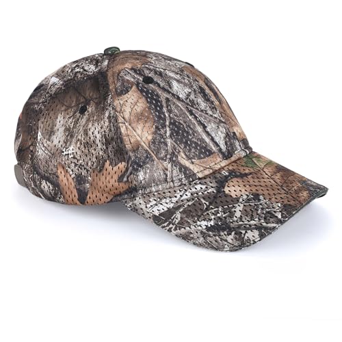 Realtree APX Camo Baseball Cap Hat 100% Cotton Twill (Peached)