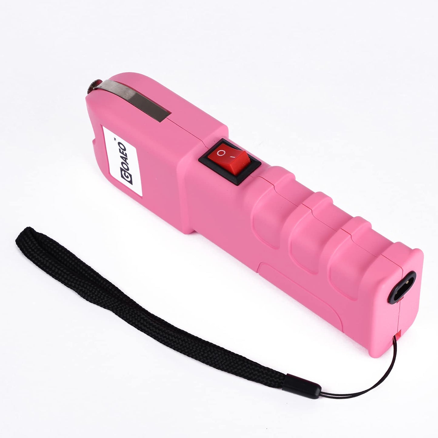 GOAEO Stun Gun - 59 Billion Heavy Duty Stun Gun with LED Flashlight, Includes Wrist Strap and Belt Holster (Pink)