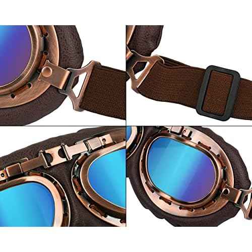 Cosplay Goggles Steampunk Motorcycle Goggles Costume Retro Pilot Style