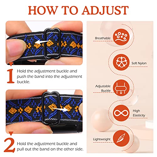 enkic Elastic Nylon Fitness Bands Compatible with Fitbit Charge 5/6 4 Pack Black Gray Blue Orange