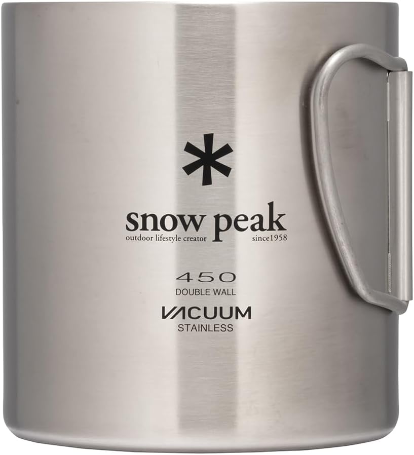 Snow Peak 300ml Double Wall Titanium Insulated Camping Mug - Lightweight & Durable
