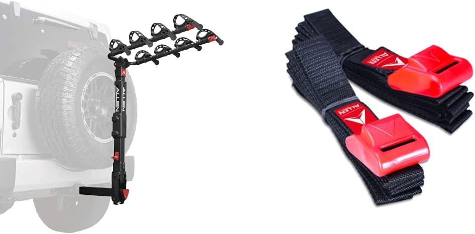 Allen Sports Deluxe Locking Quick Release 4-Bike Carrier for 2 Inch Hitch, Model 542QR, Black