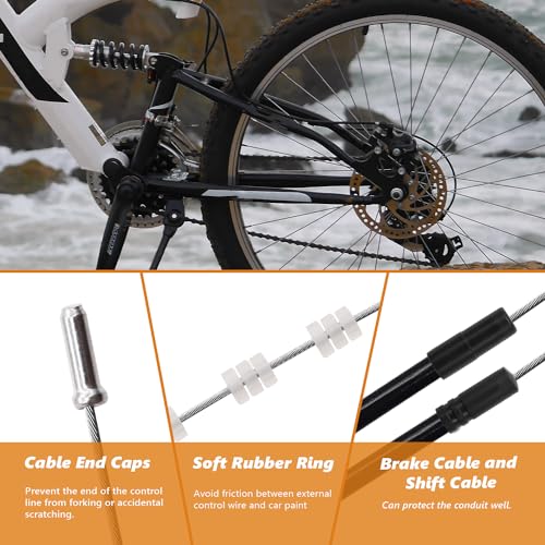 Black Bicycle Brake & Shift Cable Housing Repair Kit for All Bikes