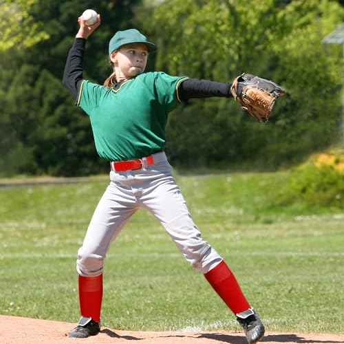 Dxhycc Youth Baseball Socks and Belt Combo Set Adjustable Softball Baseball Socks and Belt for Boys Girls