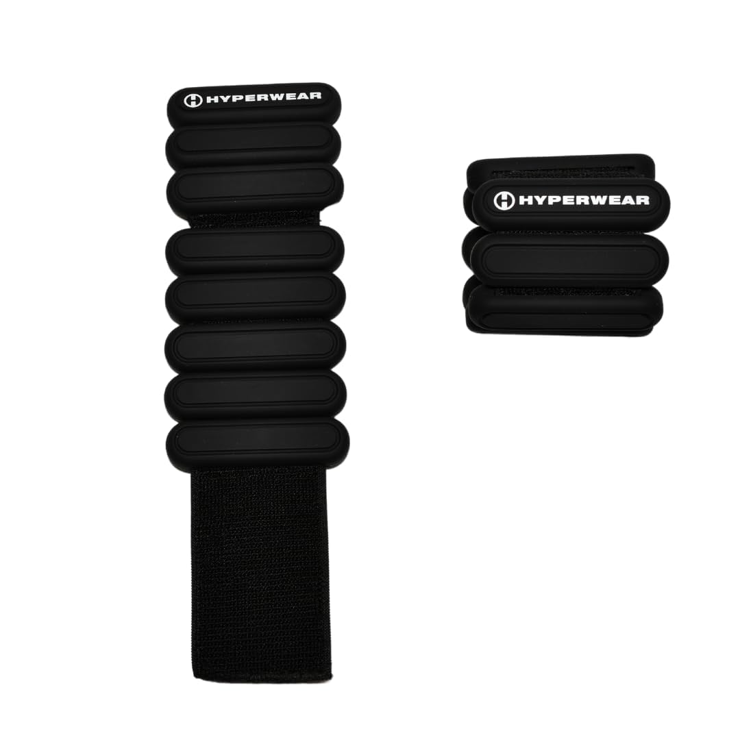 HYPERWEAR Stylish Wrist & Ankle Weights, Adjustable for Women, Walking, Running, Pilates, Yoga, Barre (1 lb Set of 2)