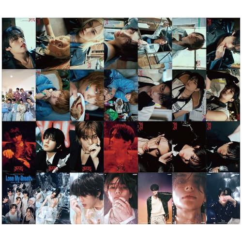 KPOP Stray Kids ATE Album Photocards Set - 55 Non-Repeatable KPOP Photo Cards for Fans, Gift for Boys and Girls, Red