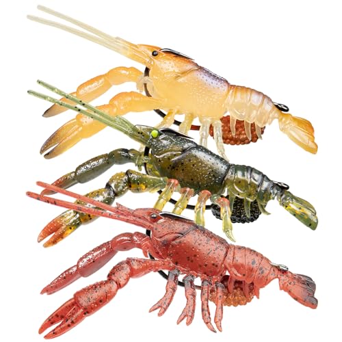 Duramax 2.5-Inch Tear-Resistant Soft Plastic Crawfish Swimbaits B-2.5"-0.45oz
