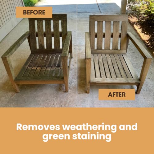 Teak Furniture Care Kit with Cleaner Brightener & Oil for Outdoor Wood