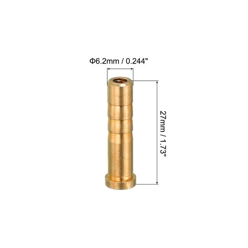 PATIKIL 50 Grain Archery Arrow Brass Insert, 6 Packs Insert Screw Copper Brass Arrow for .244/6.2mm Carbon Arrows