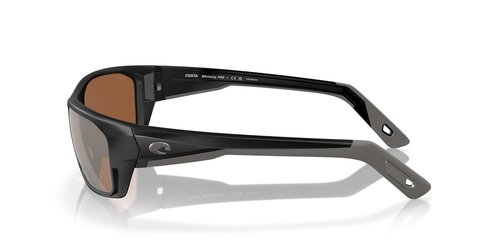 Costa Del Mar Whitetip Pro Sunglasses, Matte Black/Copper Silver Mirrored 580G, 57 mm
