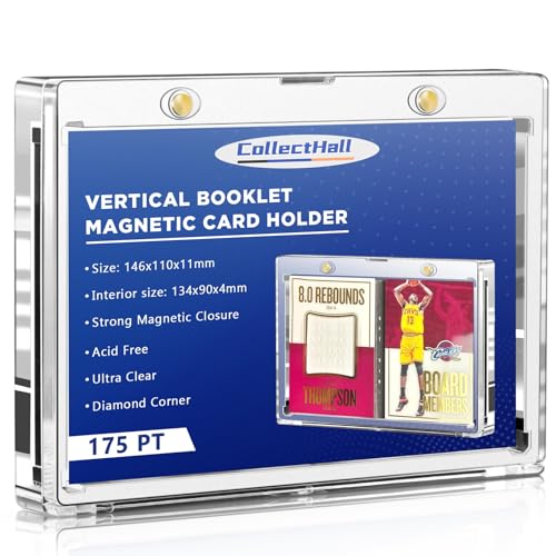 Vertical Booklet Card Holder with UV Protection & Magnetic Closure for Collectible Trading Cards