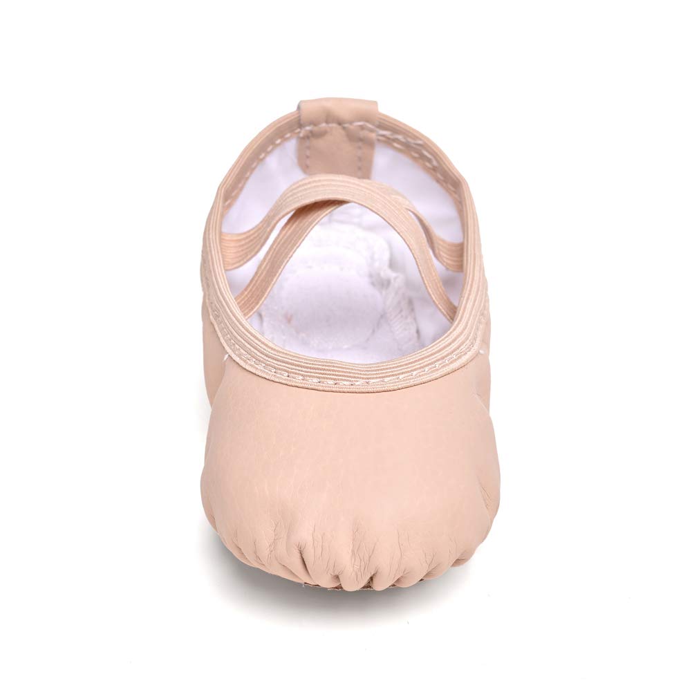 Stelle Ballet Shoes for Girls Toddler Ballet Slippers Soft Leather Boys Dance Shoes for Toddler/Little Kid/Big Kid(Ballet Pink, 12ML)