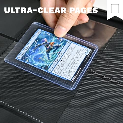 Sky Blue 9-Pocket Top Loader Binder Holds 324 Trading Cards, Durable Archival Safe