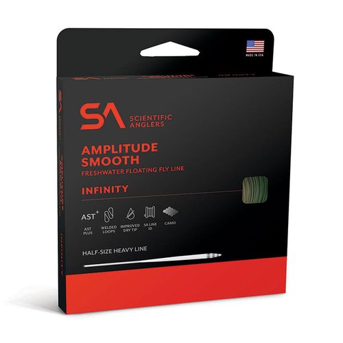 SA Amplitude Smooth Infinity Fly Line 5 wt Opt Grn/Orange/Cream