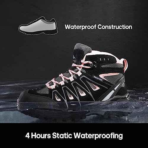 NORTIV 8 Women's Waterproof Hiking Boots Outdoor Trekking Camping Trail Hiking Boot Seeker