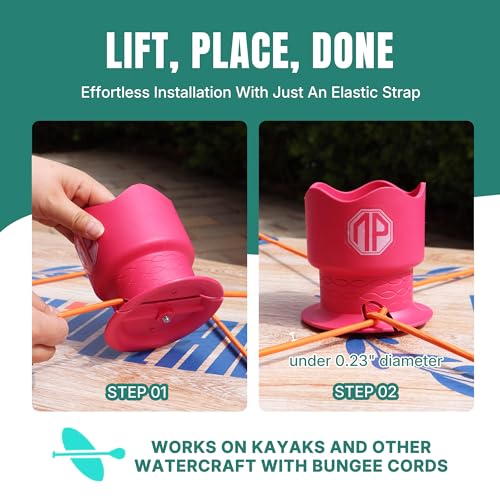 Niphean Paddle Board Cup Holder - Red, Versatile Watercraft Accessory