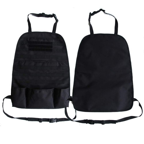 Tactical Molle Car Seat Back Organizer, Molle Multi-function Outdoor Tool Storage Bags with USA Flag Patch, Military Tactical Backpack Organizer Pouches, Multi-Pocket Carabiner Pouch (black)