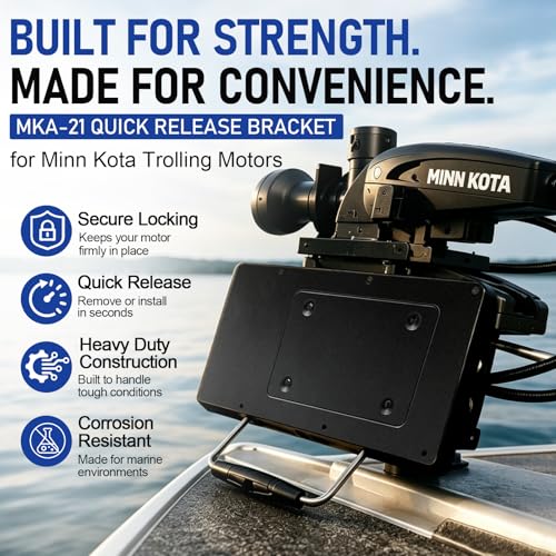 Black Quick Release Mounting Bracket for Minn Kota Trolling Motors