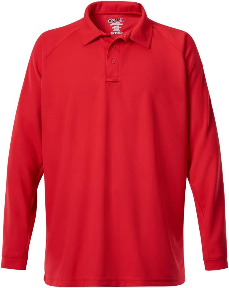 Vertx Mens Tactical Polo Shirt, Long Sleeve T-Shirt, Breathable, Tactical Clothing Gear, Police, Security, Relaxed Fit