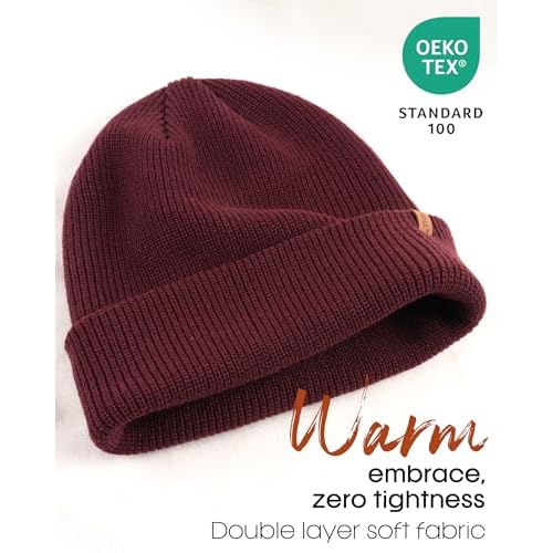 Beanie Hats for Women Men Winter Hats Womens Knitted Slouchy Beanies Cuffed Skull Cap Warm Ski Hat