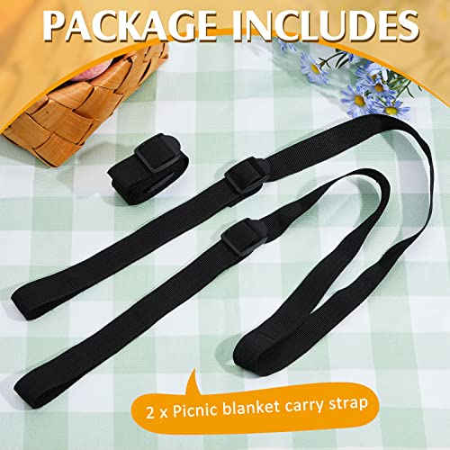 2 Pack Picnic Blanket Carry Straps for Camping and Outdoor Travel